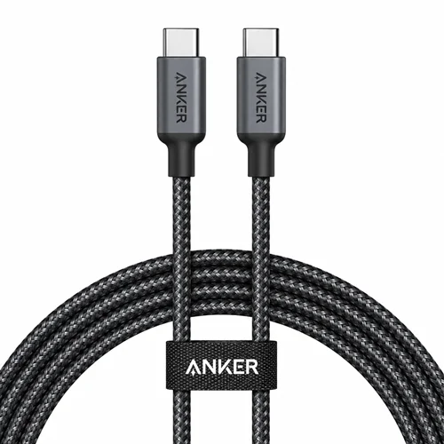 کابل انکر  1متری 60 وات مدل USB-C to USB-C , Braided
